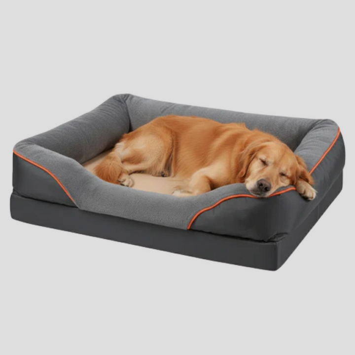 Supportive extra-large memory foam orthopedic dog bed for ultimate pet comfort. Washable pet furniture for large dogs.