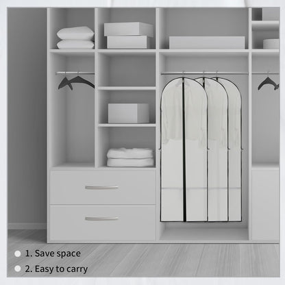 Set of 2 extra-long garment storage bags for preserving coats, formal dresses & long gowns in your closet.