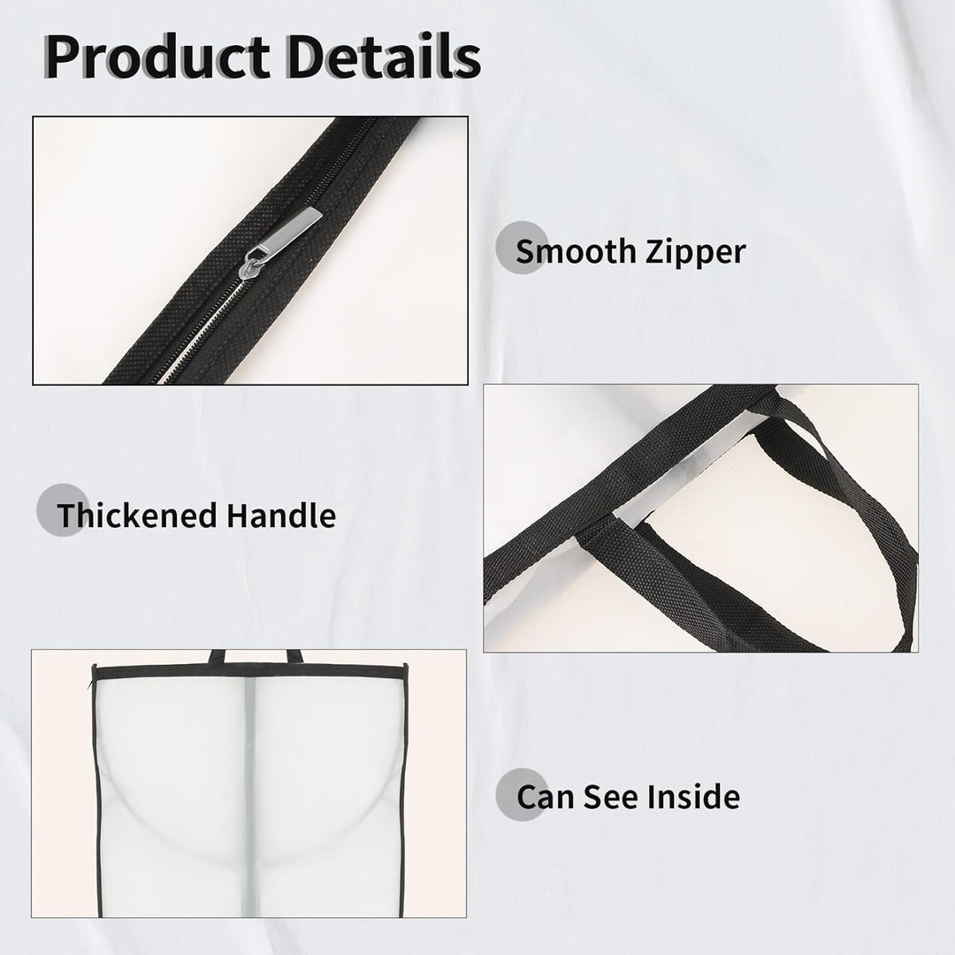 Premium protective garment cover (2-pack) for long dresses, suits, and special occasion wear storage.