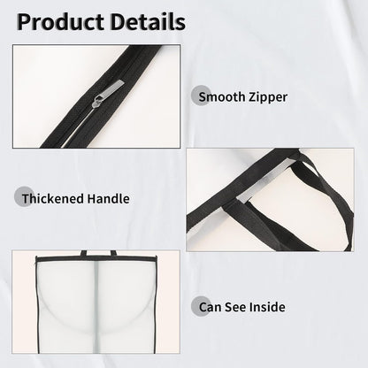 Premium protective garment cover (2-pack) for long dresses, suits, and special occasion wear storage.