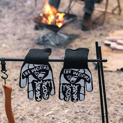 Extreme heat resistant work gloves for grilling & welding, providing high temperature protection & safety