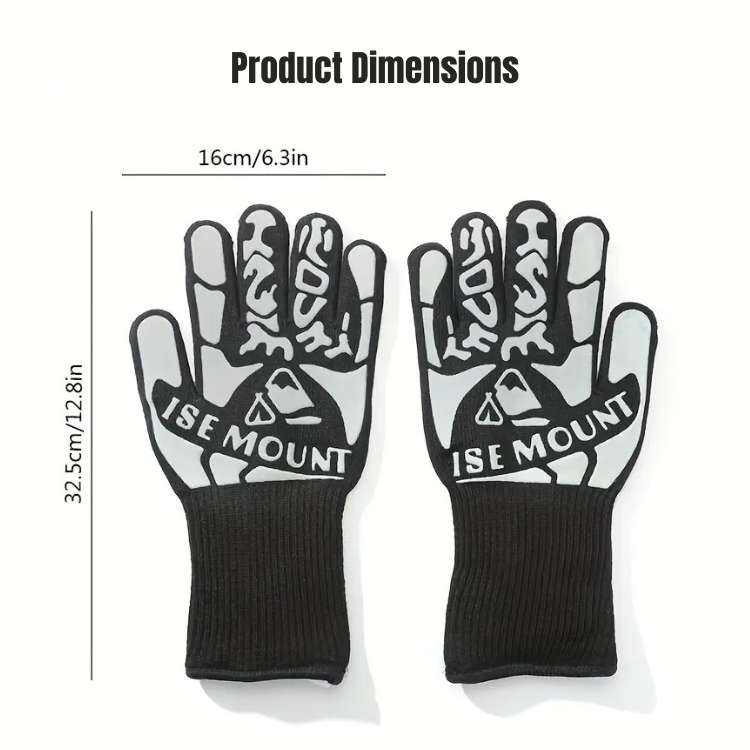 High-performance heat resistant safety gloves, perfect for grilling, welding, and extreme temperature work