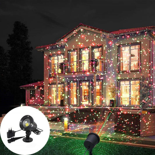 Festive Outdoor Laser Light Projector for home decoration, creating a stunning holiday display.