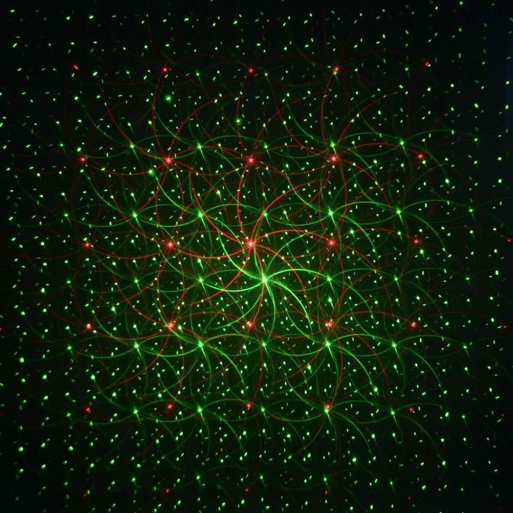 Versatile outdoor laser projector for seasonal & holiday decor, casting vibrant red & green lights on homes.