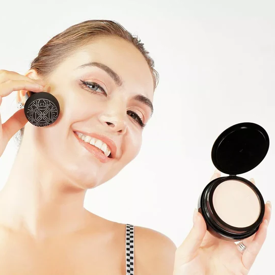 Flawless Finish Moisture Cushion CC Cream for radiant, perfected skin & sun protection.