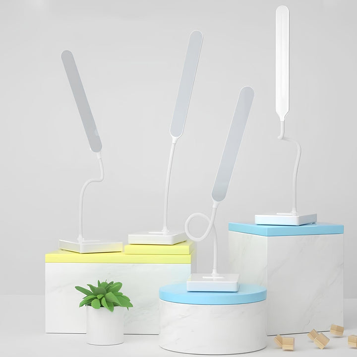Adjustable LED task lamp ideal for home office productivity. Versatile workspace lighting, USB rechargeable.