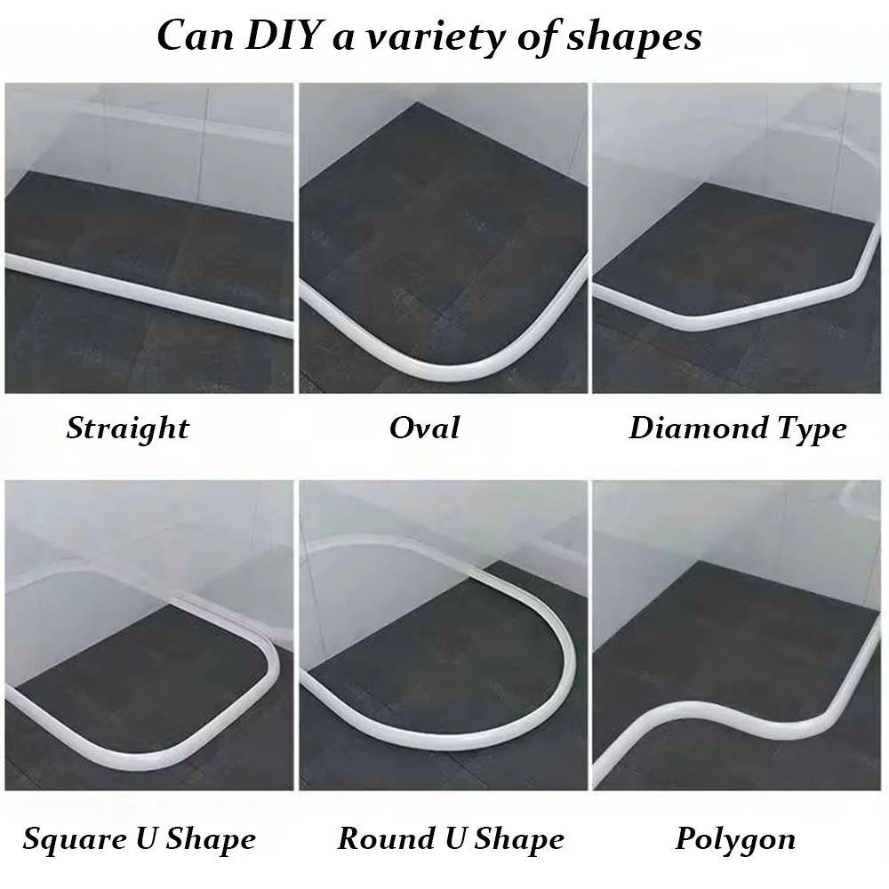 Flexible DryGuard silicone water barrier. Essential for a watertight, dry bathroom.