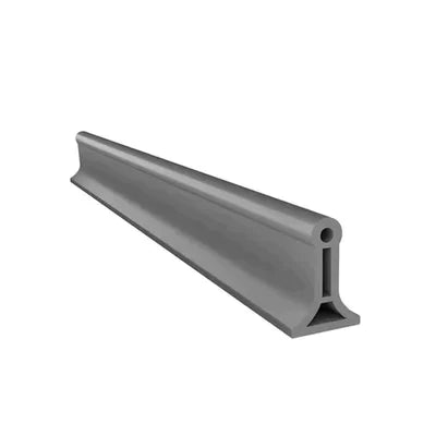 White flexible silicone strip shower barrier. Effective bathroom water guard.