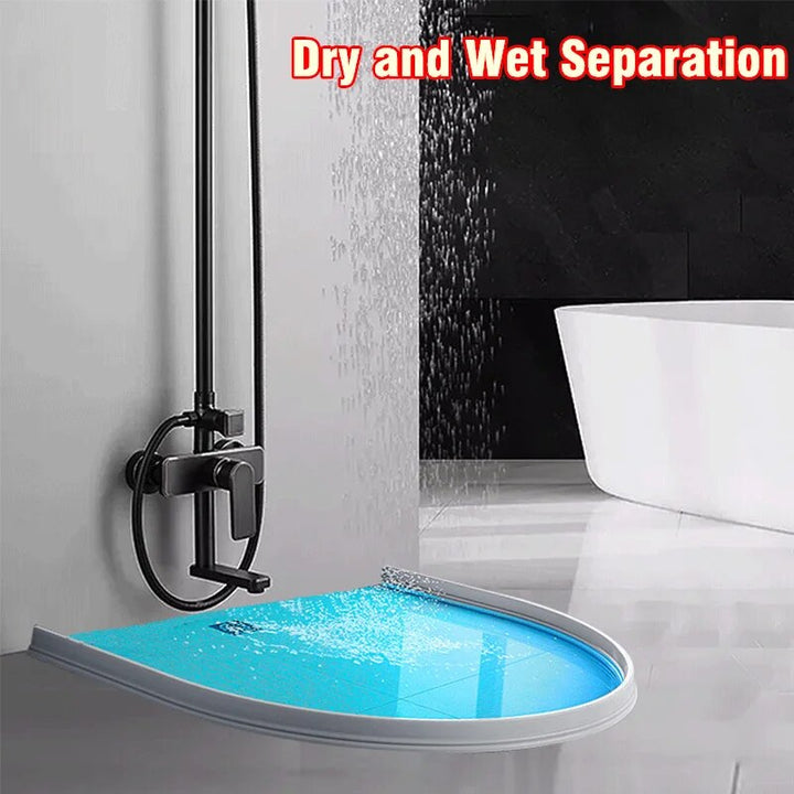 Clear silicone shower barrier, perfect for wet rooms. Keeps water contained.