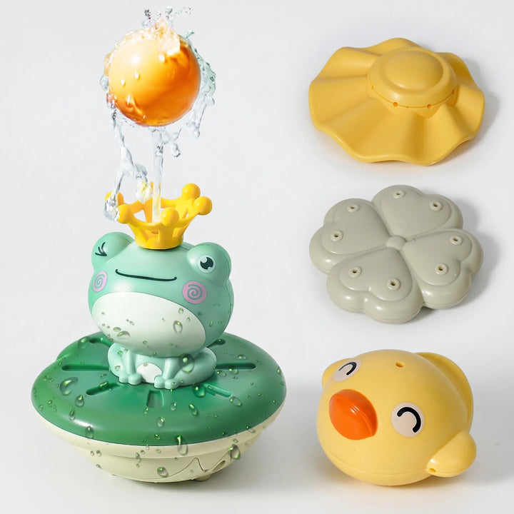 Gift for kids: Floating water sprinkler bath toy, promoting interactive water fun and sensory development.