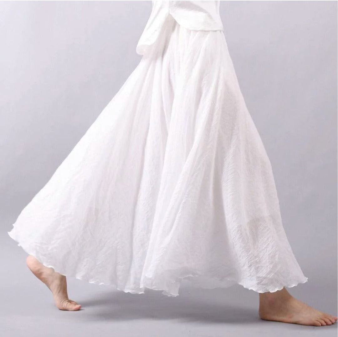 Versatile women's bohemian high waist maxi skirt, perfect for beach outfits, summer vacations & casual wear.
