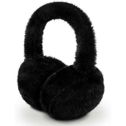 Unisex plush faux fur ear warmers, foldable for easy storage. Ideal for winter.