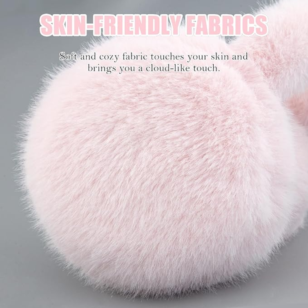 Fluffy foldable faux fur ear warmers. Cozy comfort for men's winter style.