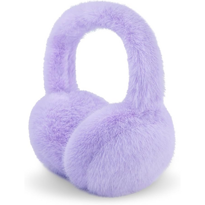 Men's fluffy ear warmers, faux fur, perfect for outdoor winter activities.