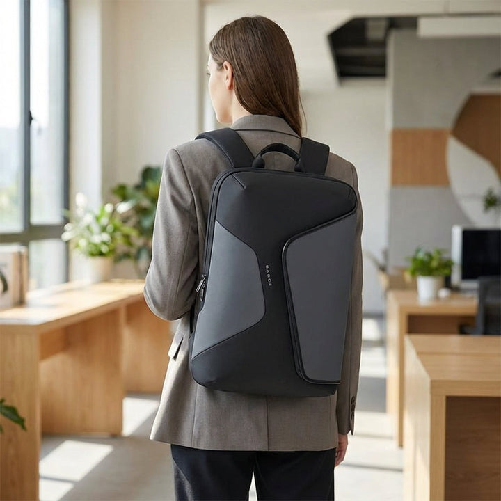 FluxPack waterproof unisex business backpack. Professional design, durable for travel & daily commute with laptop.