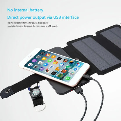 Emergency power: Foldable 28W solar panel, durable USB charger for off-grid use.