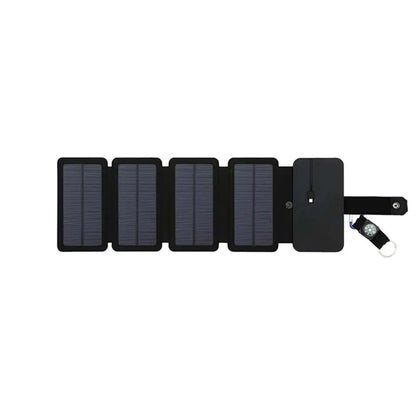 Foldable 28W solar panel power bank, essential for portable charging on any adventure.