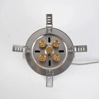 Foldable camp stove, lightweight and compact, excellent for backpacking and easy storage.