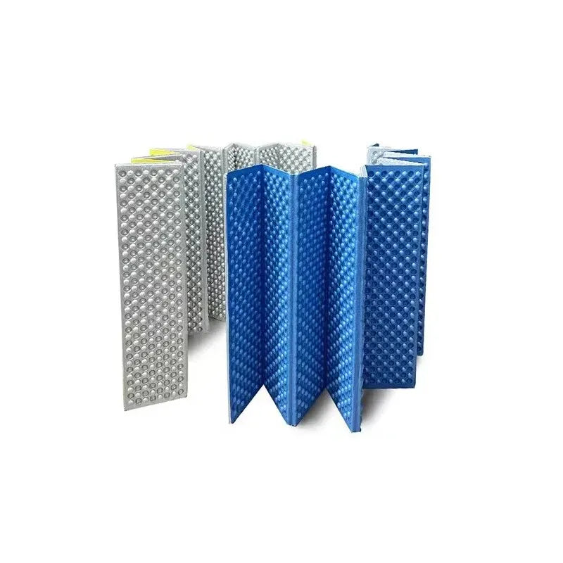 Foldable green foam sitting mat for camping and hiking, waterproof and portable outdoor gear