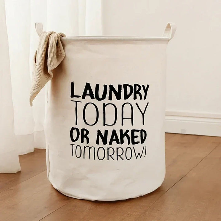 Foldable Liora laundry basket & storage bin, cotton linen, waterproof. Unisex design for efficient home organization.