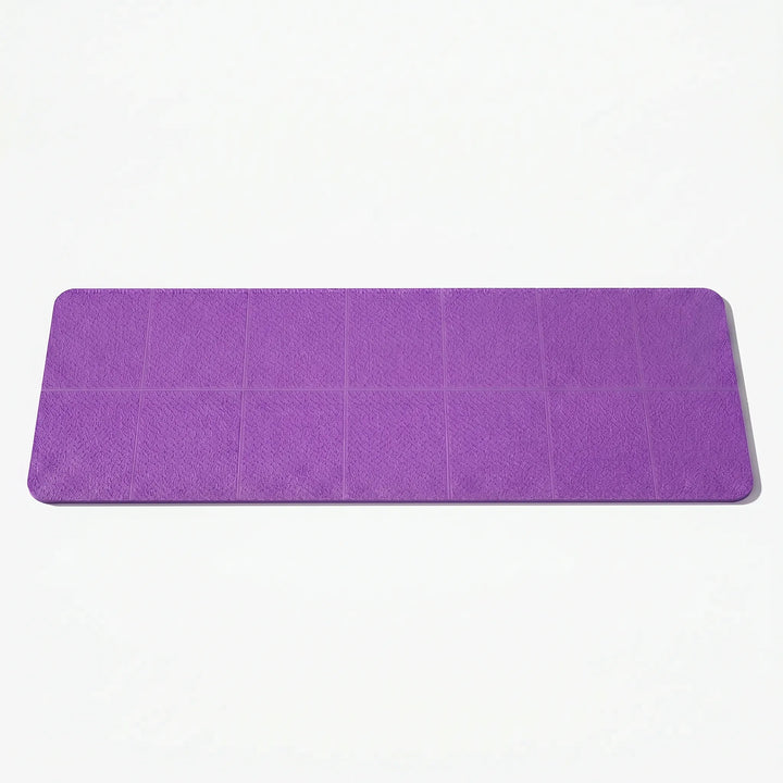 Portable foldable TPE yoga mat for travel, pilates, & gym. Non-slip exercise mat for fitness & home workouts.