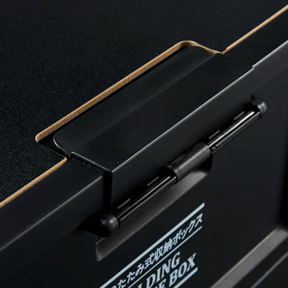 Transformable folding crate with wood lid, dual-purpose storage & table