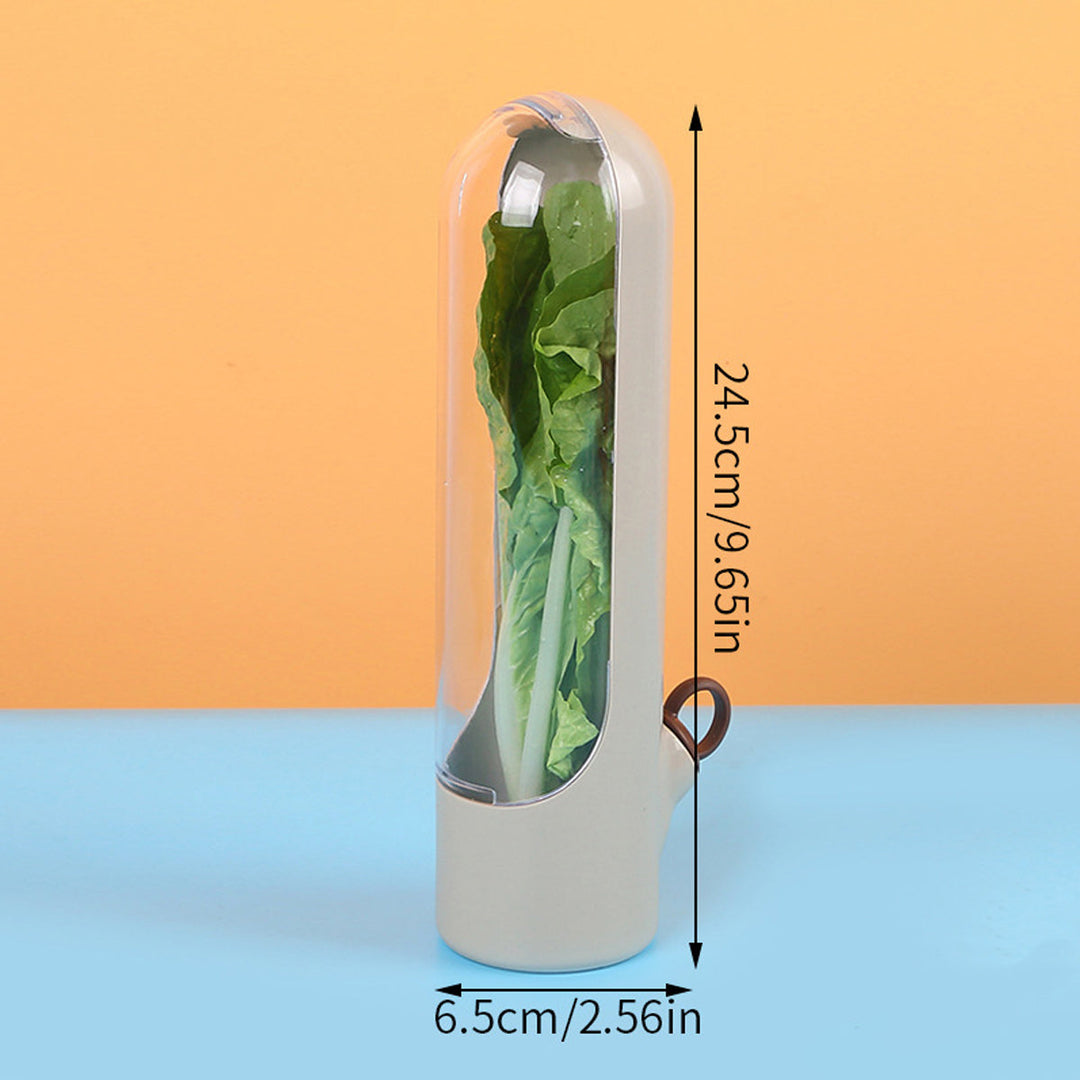 Food storage container for fresh herbs, keeps produce crisp, great for camping trips