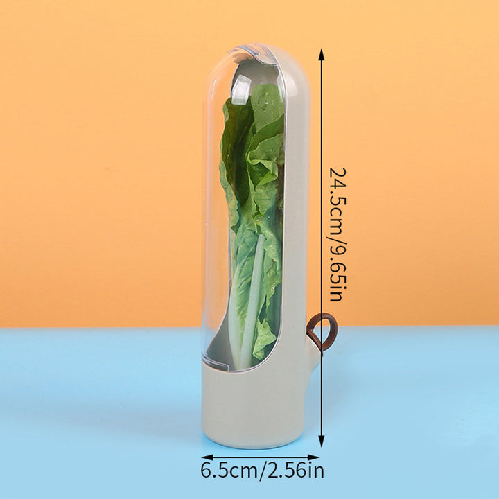 Food storage container for fresh herbs, keeps produce crisp, great for camping trips