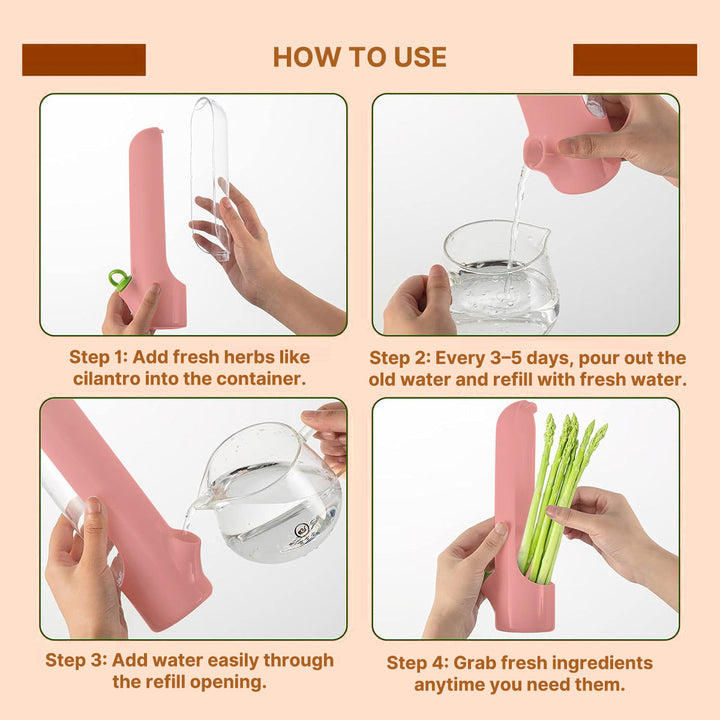 Portable food storage container for herbs and vegetables, a must-have kitchen organizer