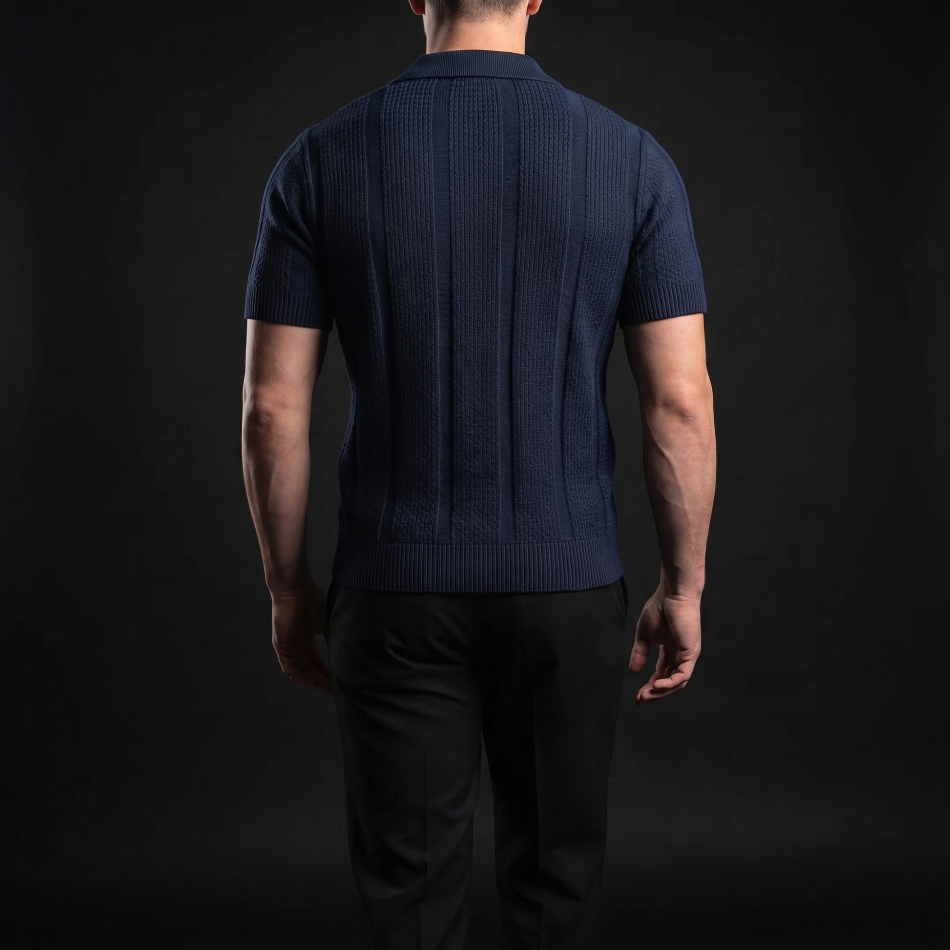 White men's performance polo shirt, a comfortable and breathable top for everyday summer wear and sports.