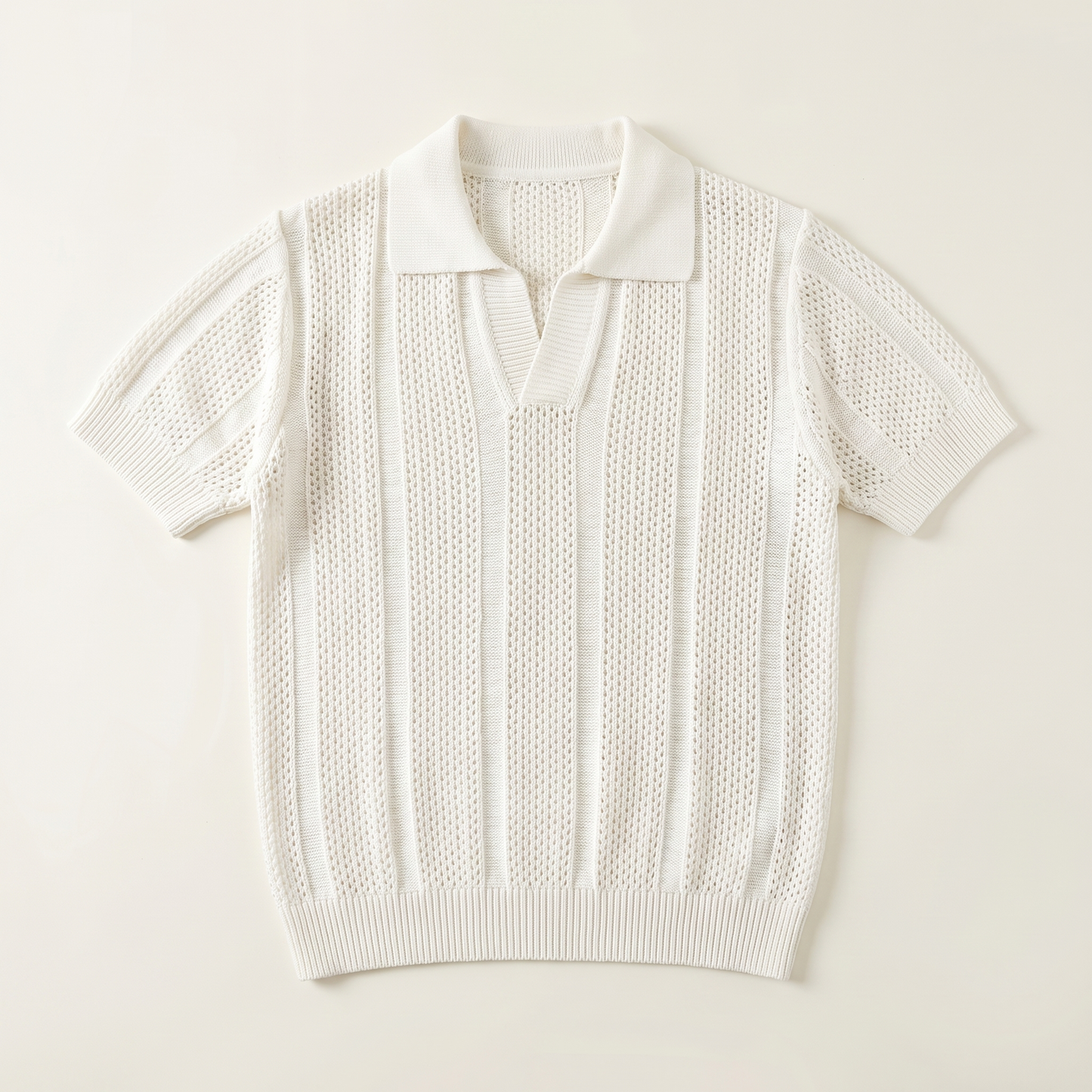 Men's performance polo in a classic color, offering a sharp look and superior breathability for summer activities.