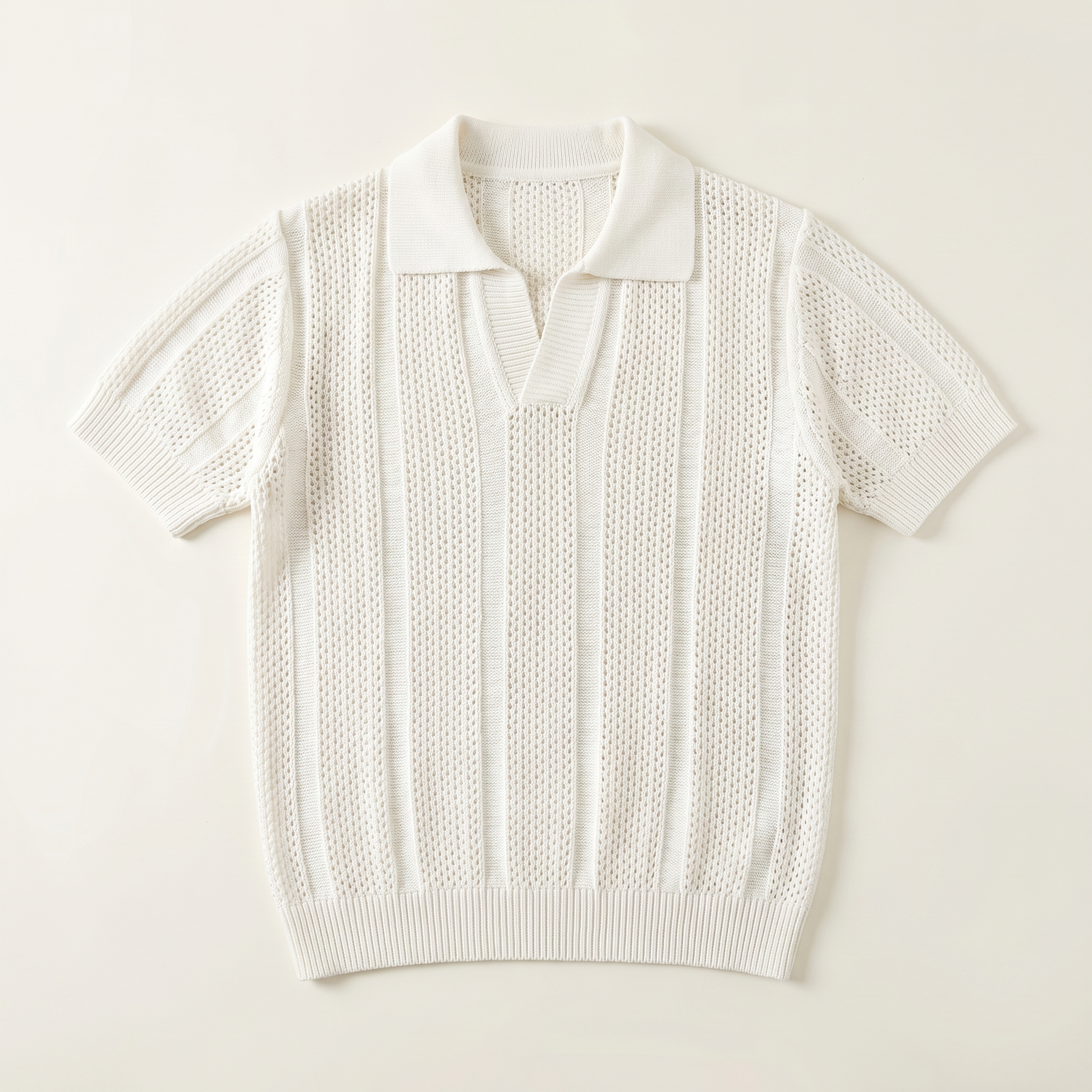 Men's performance polo in a classic color, offering a sharp look and superior breathability for summer activities.