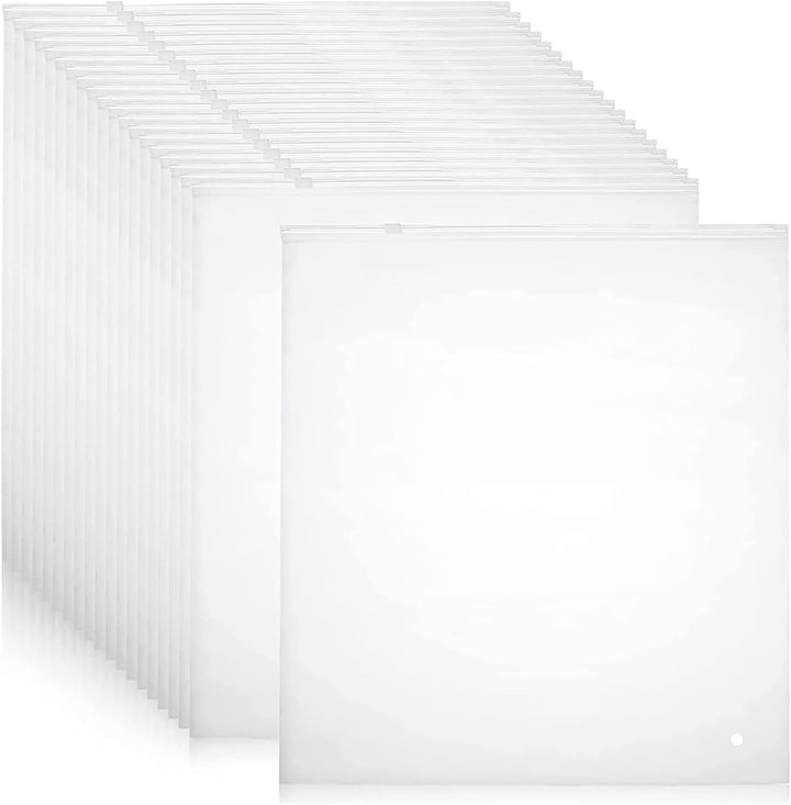 Frosted zipper storage bags, 20-pack for home organization & garment protection.