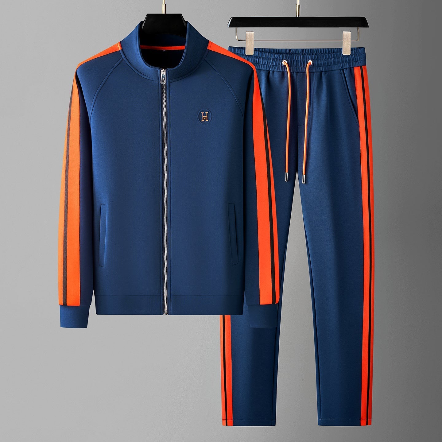 Men's Riviera track suit with contrast stripe, perfect for casual outfits & leisure wear.