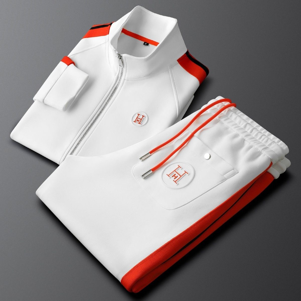 Comfortable men's track suit pants from Riviera set, designed for sportswear & relaxed outfits.