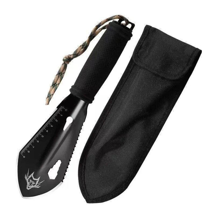 Portable survival gear: all-in-one stainless steel shovel kit for outdoor enthusiasts