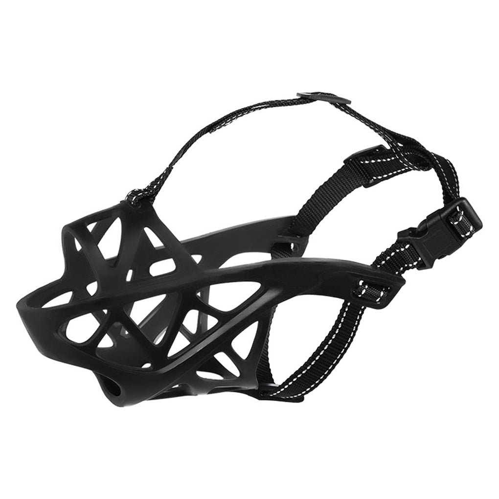 Dog training muzzle: gentle, breathable, and lightweight for pet safety. Stops barking and biting comfortably.