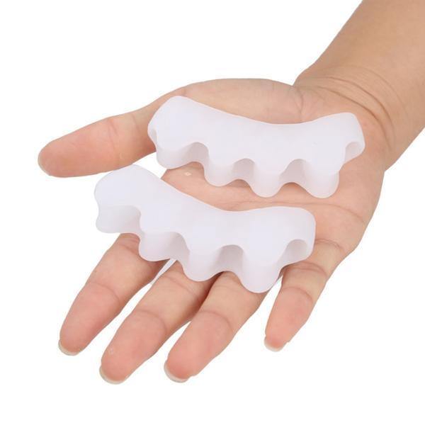 Podiatry-approved toe corrector & stretcher for bunions, hammer toes, & crooked toes. Silicone gel for gentle support.