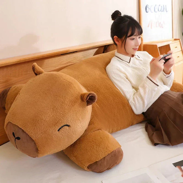 Giant Capybara Plushie, super soft snuggle buddy toy for ultimate comfort & relaxation.