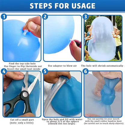 Kids enjoying a 3-pack of Giant Jelly Balloon Balls, durable and fun for outdoor play, pool activities, and summer.