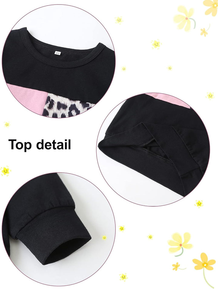 Snug girls' clothing set: soft sweater & flexible pants for active kids.