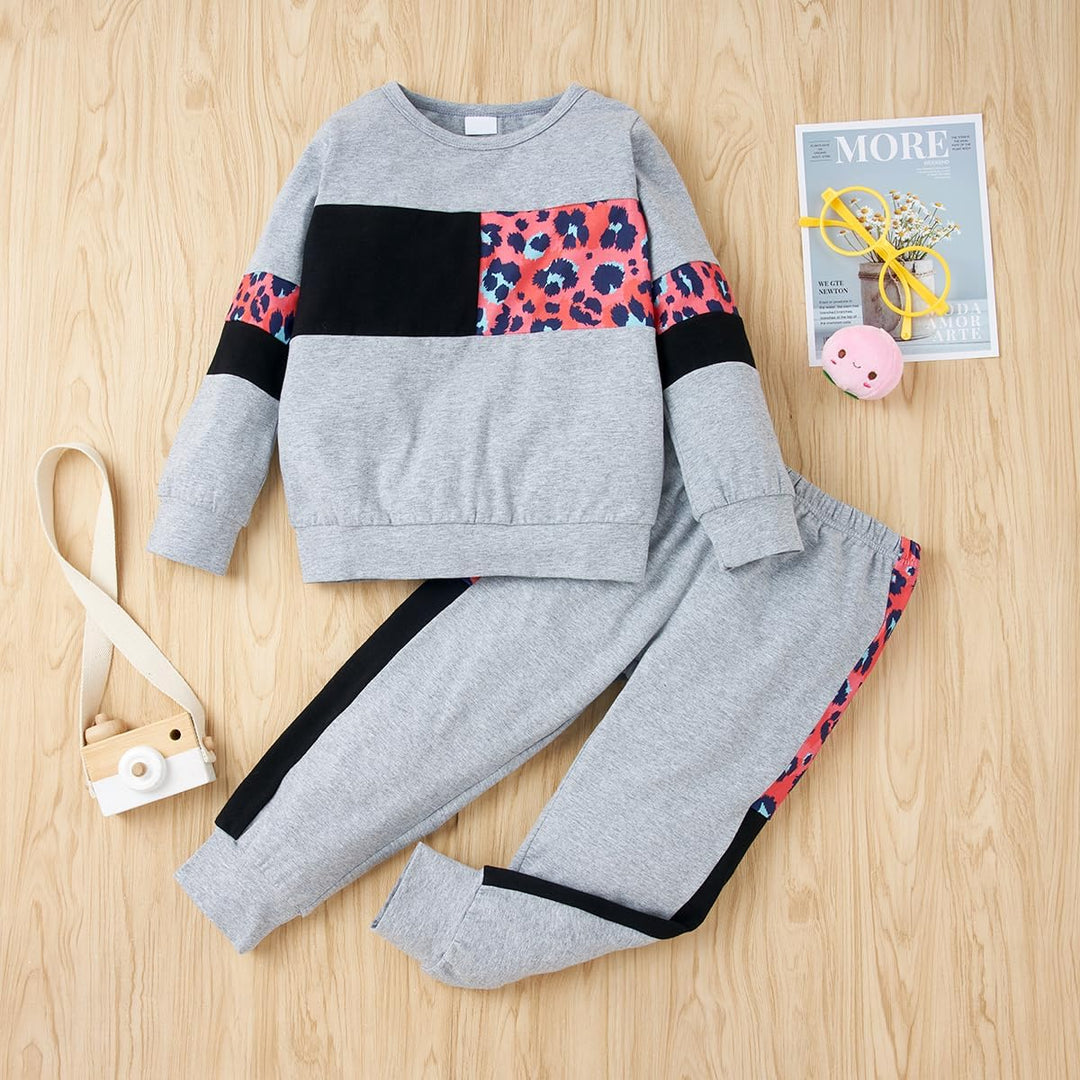 Comfortable children's winter wear: soft sweater & flexible pants for girls.