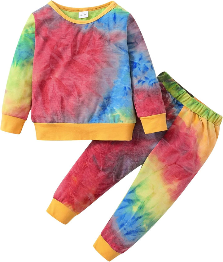 Cute baby girl's sweater and pants set, a warm and fashionable kids outfit.
