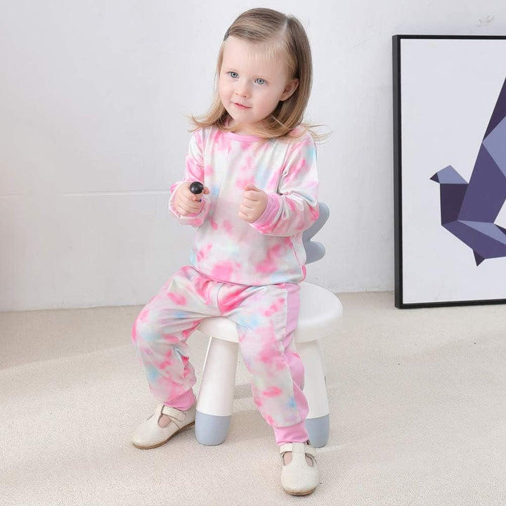 Chic baby girl's warm outfit: soft sweater & durable pants, children's apparel.