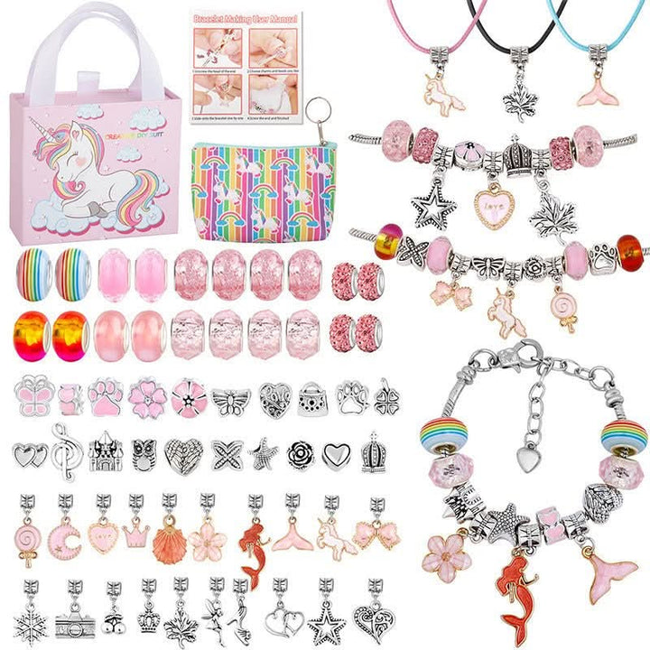 Girls' DIY jewelry set: Create custom charm bracelets with this fun and sparkling craft kit.