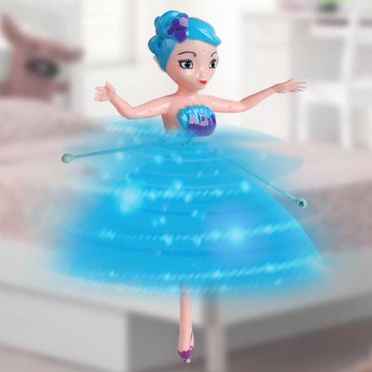 Children enjoy controlling the interactive Flying Princess Toy drone with hand gestures for magical flight.