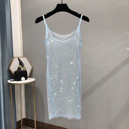 Women's sparkling mini dress, a chic cocktail dress for parties & night outs.