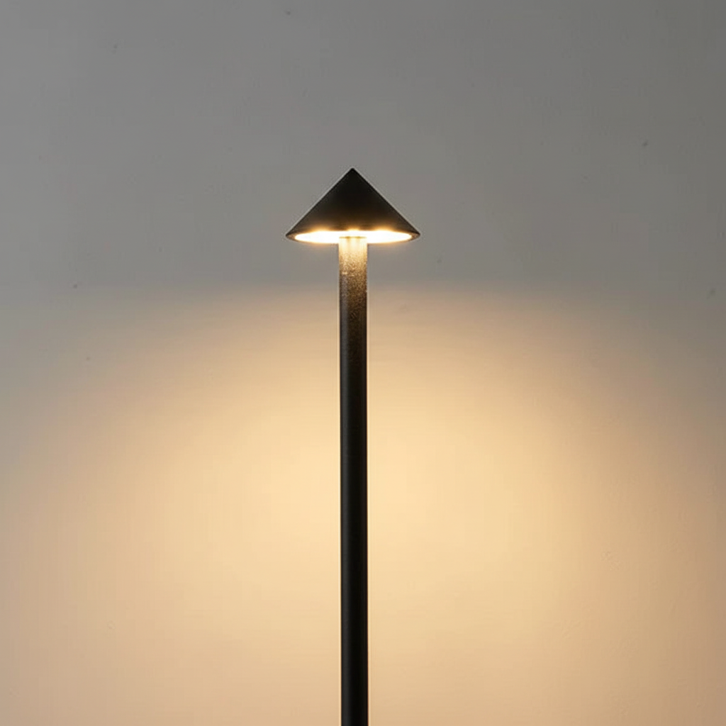 Unisex portable LED table lamp, a modern design accent for ambient and mood lighting in living spaces.