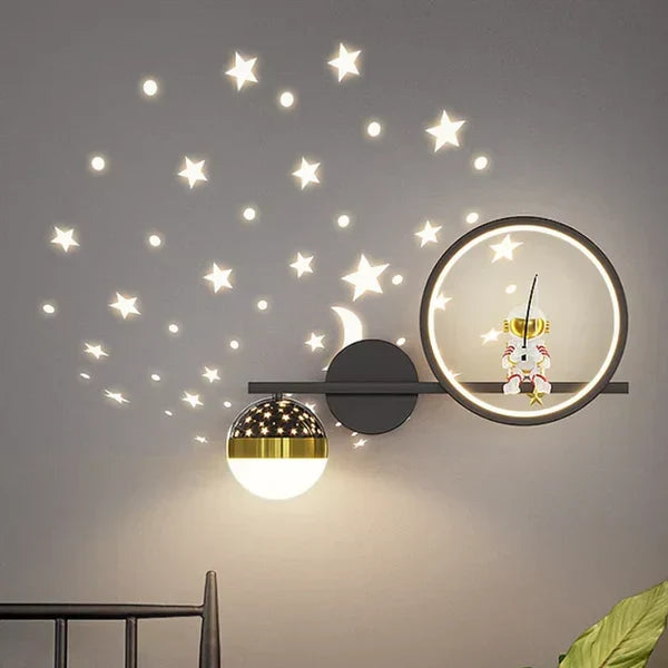 Soft lighting GlowNest nursery wall lamp, ideal for a child's bedroom decor.