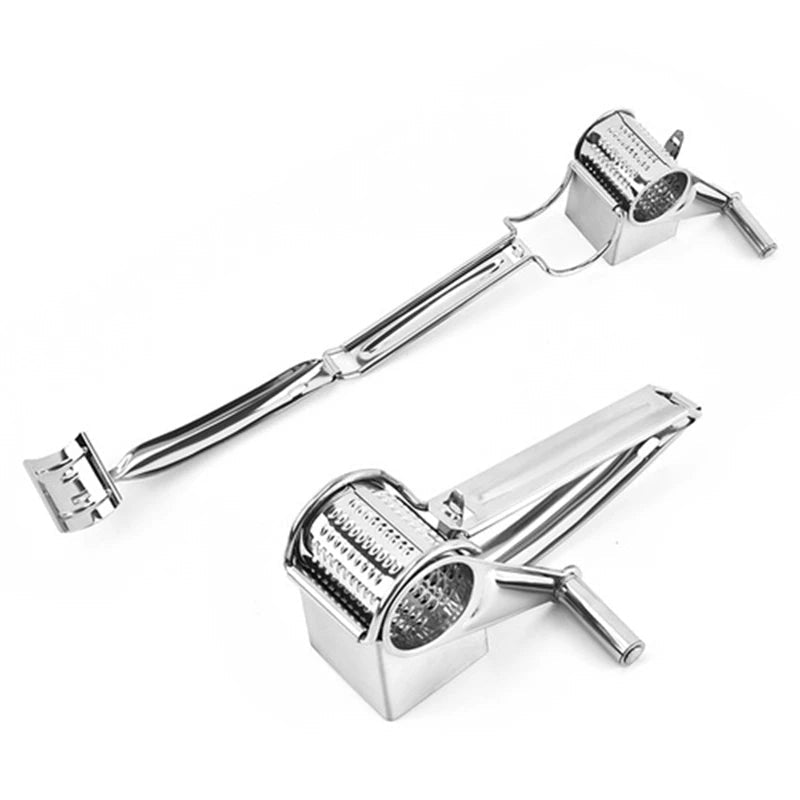 GRATE MOTION versatile food prep tool: manual rotary grater for cheese, nuts & vegetables.
